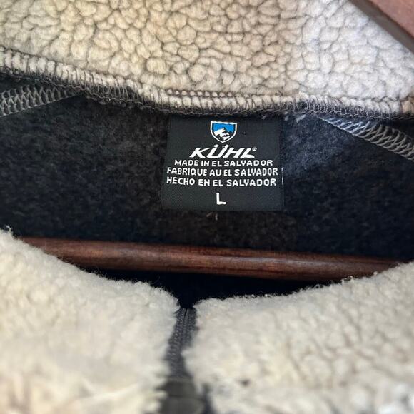 KUHL Women’s Alfpaca 1/4 Zip Gray Pullover Fleece Size L Ourdoors Activewear - Picture 5 of 8